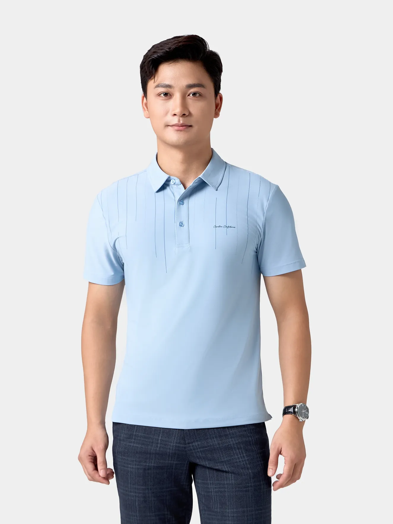Áo Polo Nam Họa Tiết Phom Slimfit APC24031