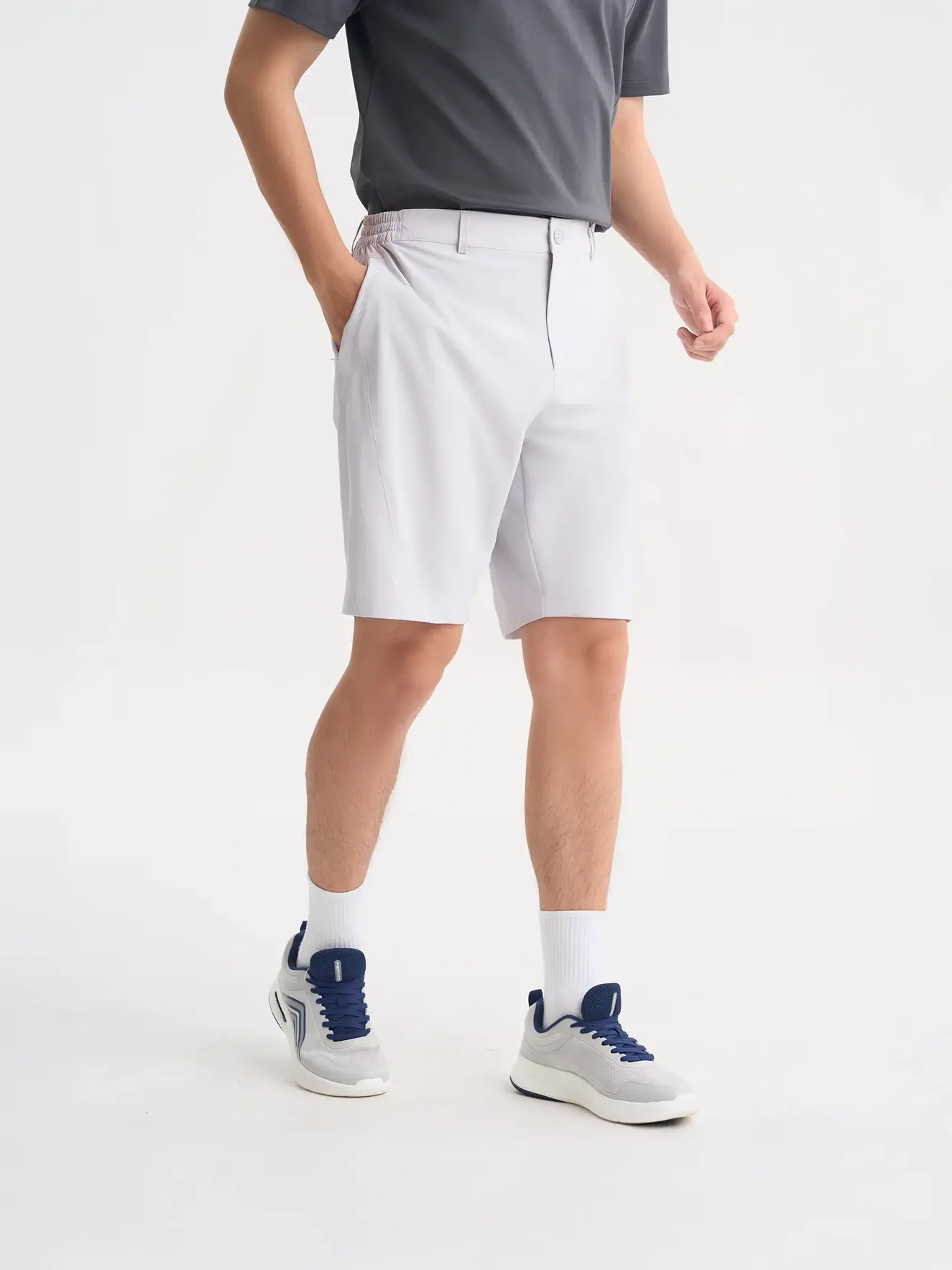 Quần Short Thể Thao Nam 5S Fashion Cạp Cúc Phối Chun Regular QST25009 - Ảnh 2