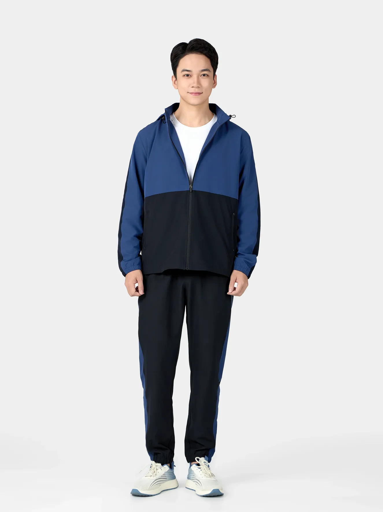 Bộ Quần Áo Gió Có Mũ Can Phối Slimfit BOG24004