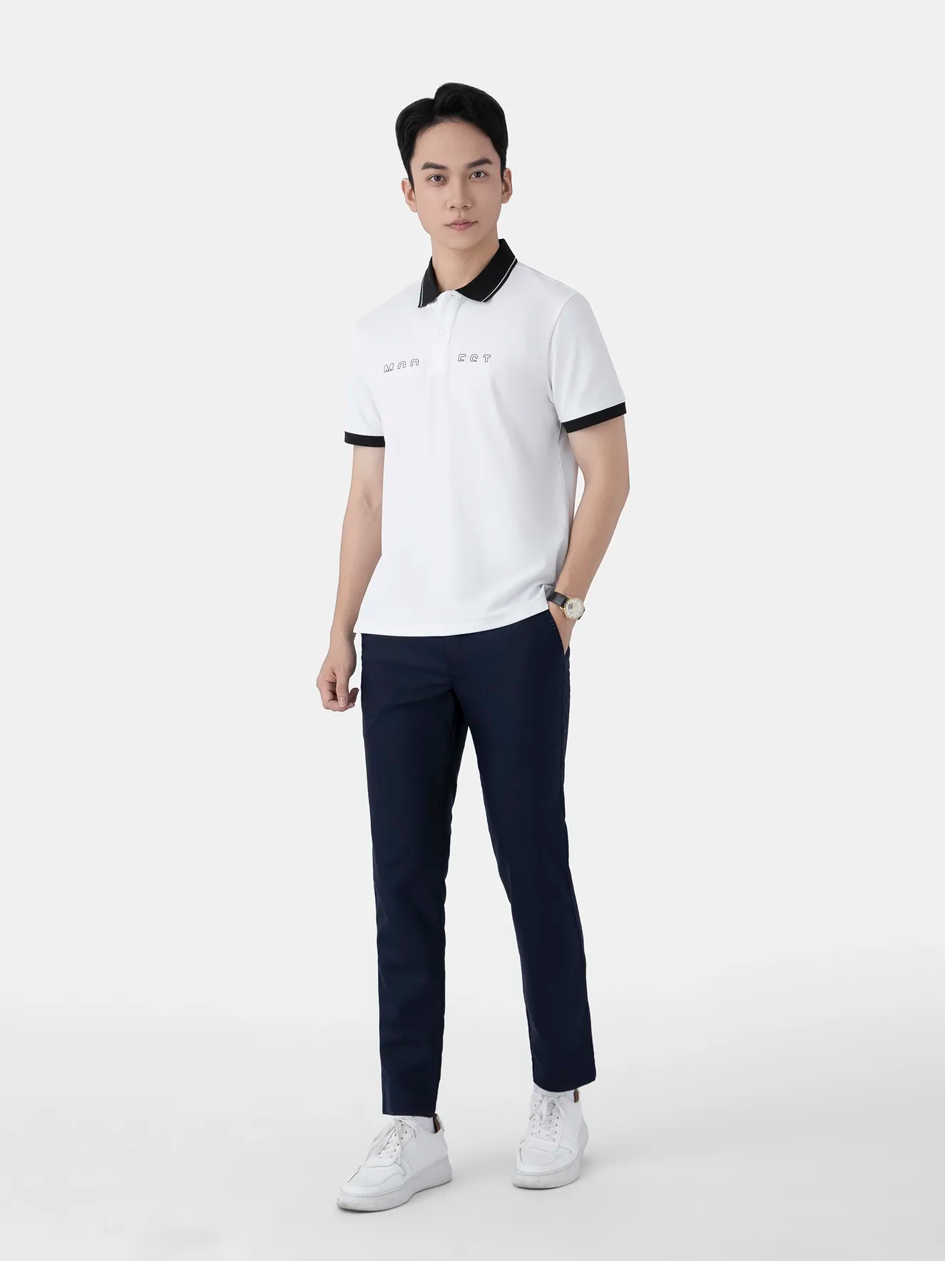 Áo Polo Nam Phối Cổ In Chữ Phom Slimfit APC25122 - Ảnh 4