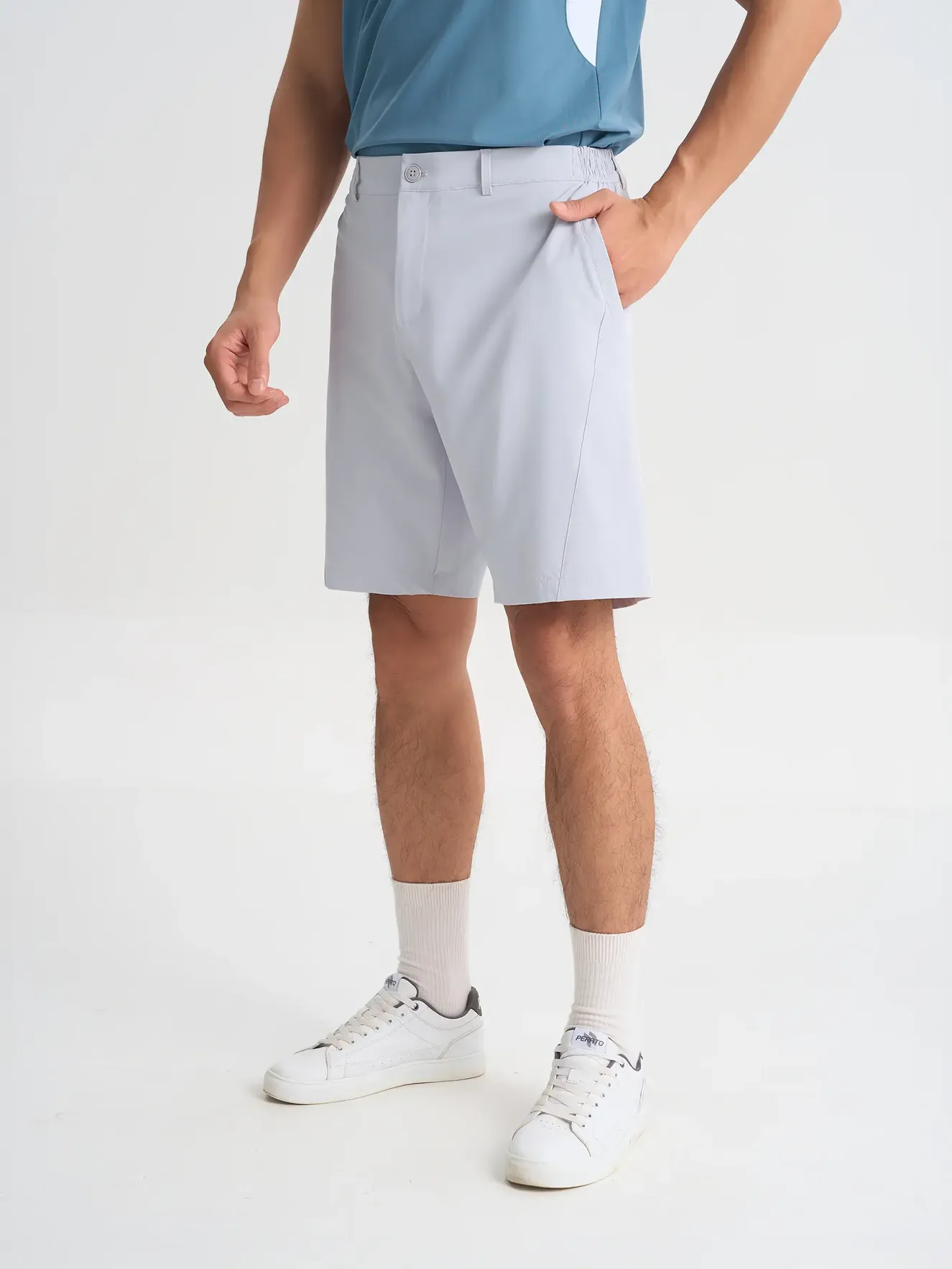 Quần Short Thể Thao Nam 5S Fashion Cạp Cúc Phối Chun Regular QST25009 - Ảnh 3