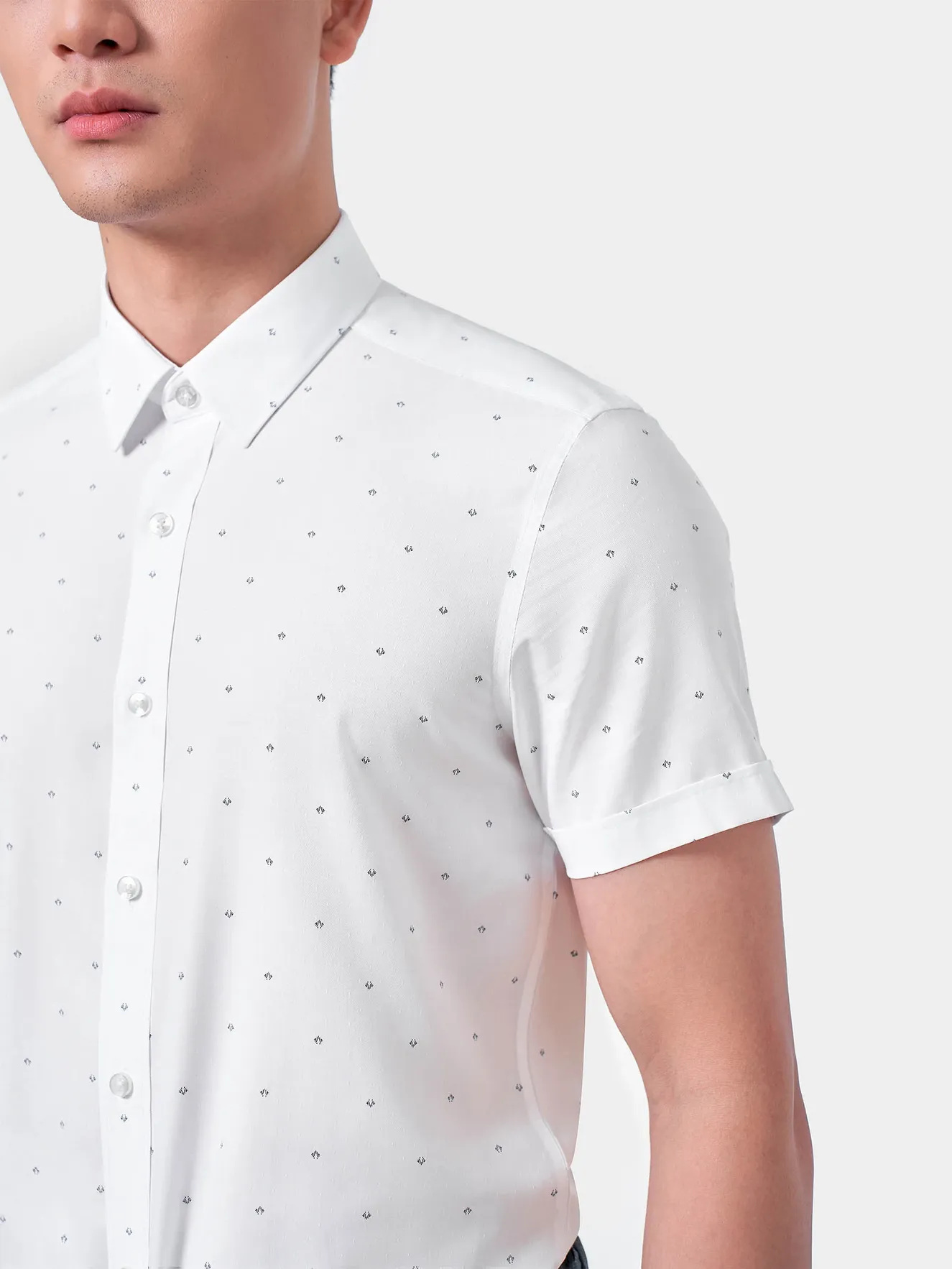 Áo Sơ Mi Nam Ngắn Tay 5S Fashion Họa Tiết ASC24078 - Ảnh 2