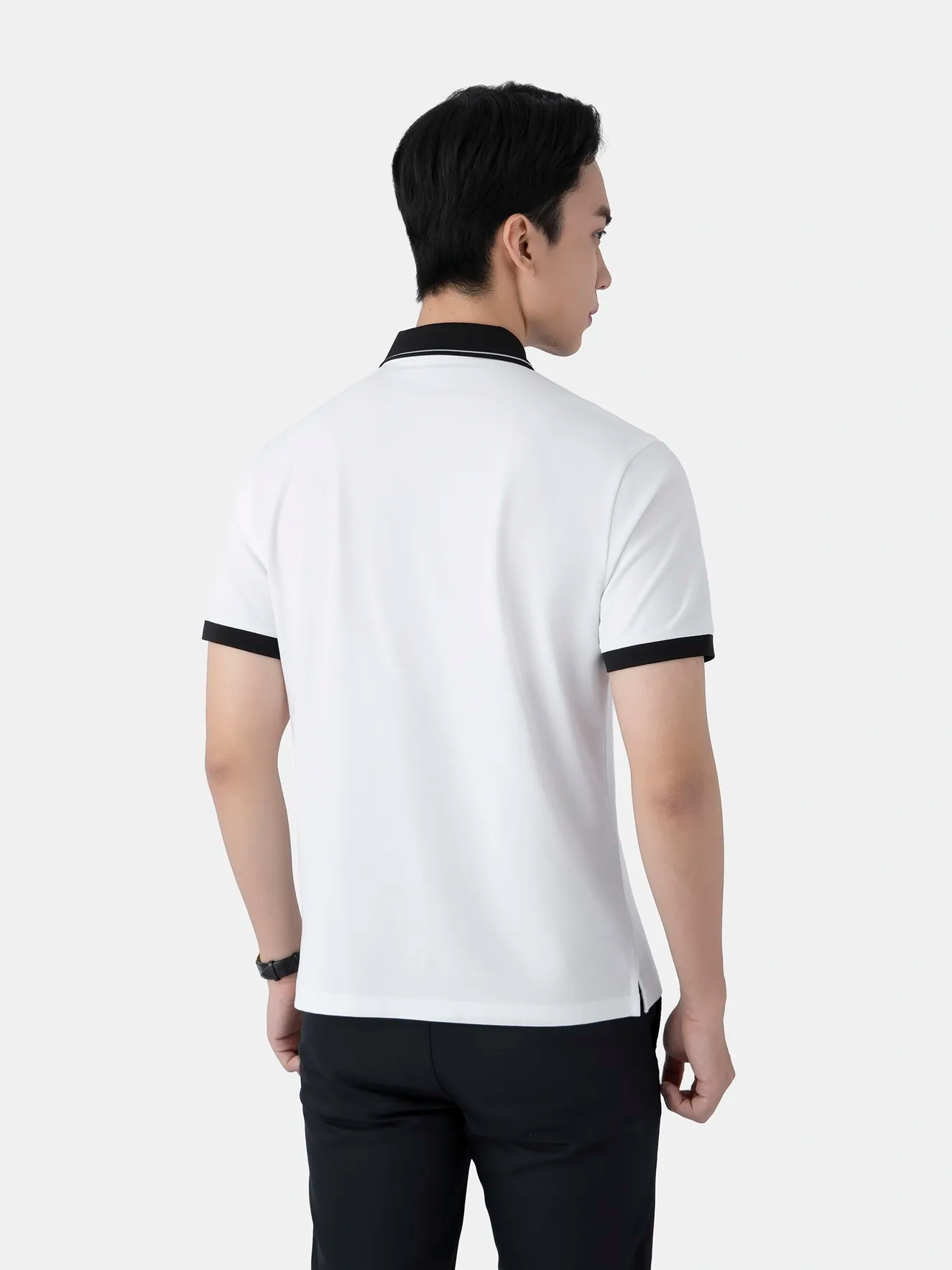 Áo Polo Nam Phối Cổ In Chữ Phom Slimfit APC25122 - Ảnh 2