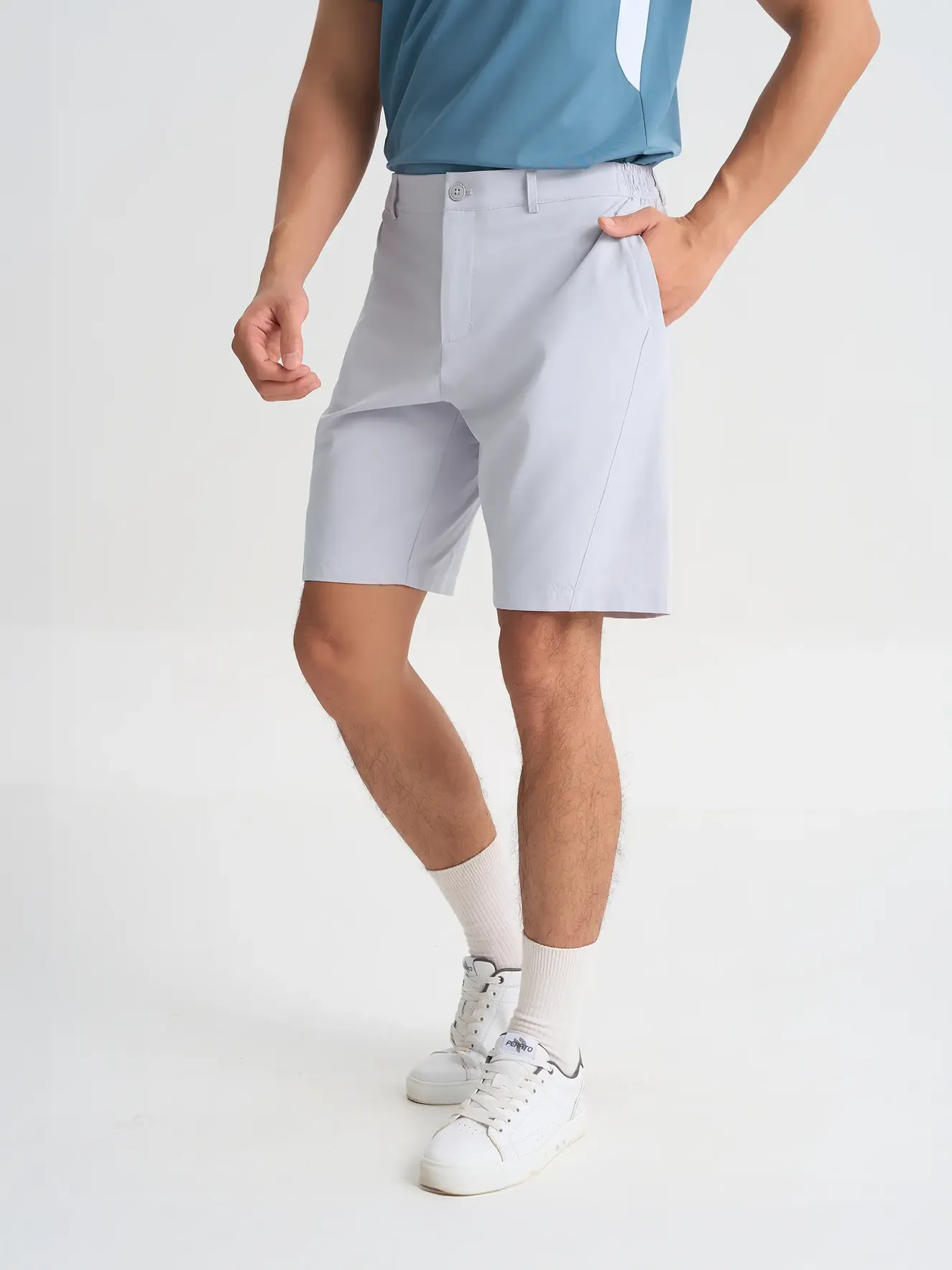 Quần Short Thể Thao Nam 5S Fashion Cạp Cúc Phối Chun Regular QST25009 - Ảnh 4