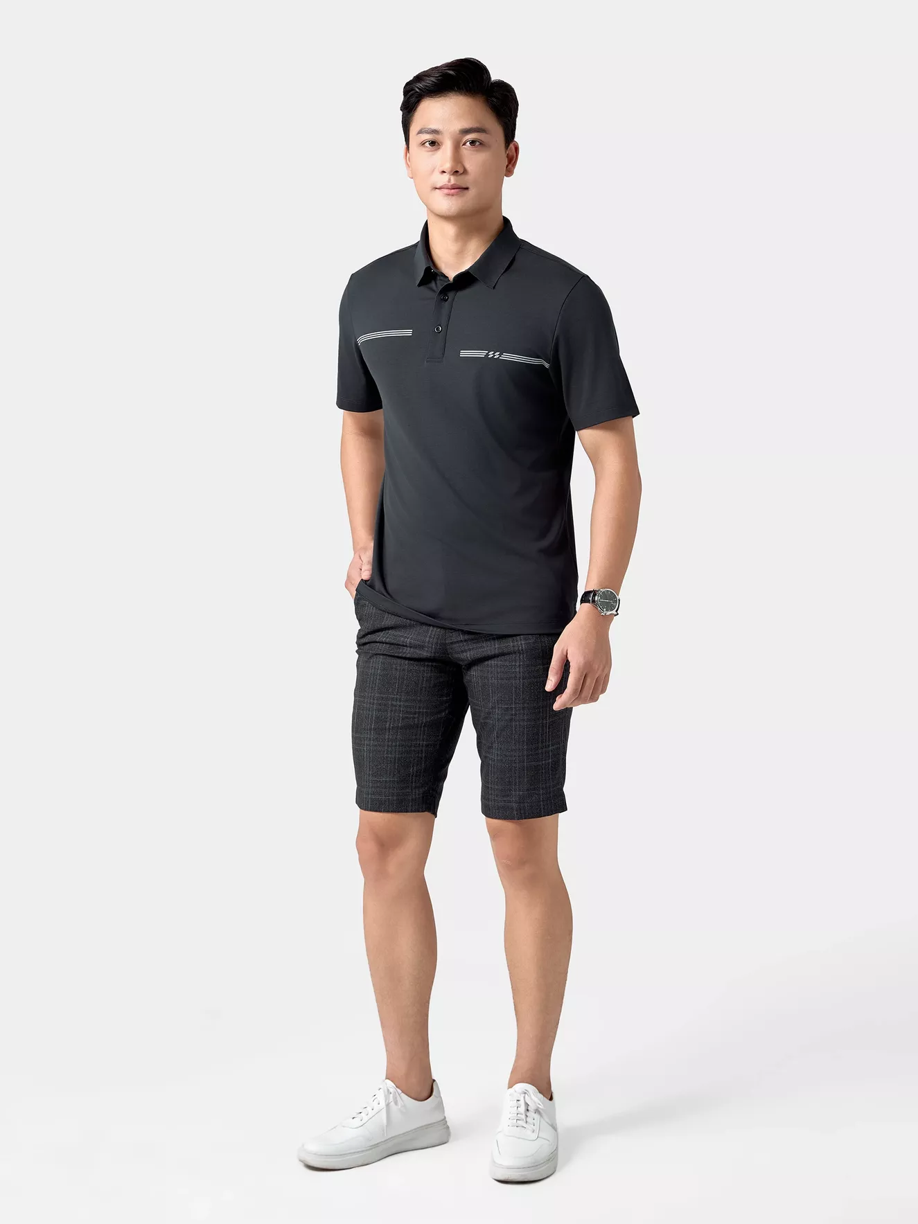 Áo Polo Nam Premium In Kẻ Phom Regular APC24034 - Hình ảnh 7