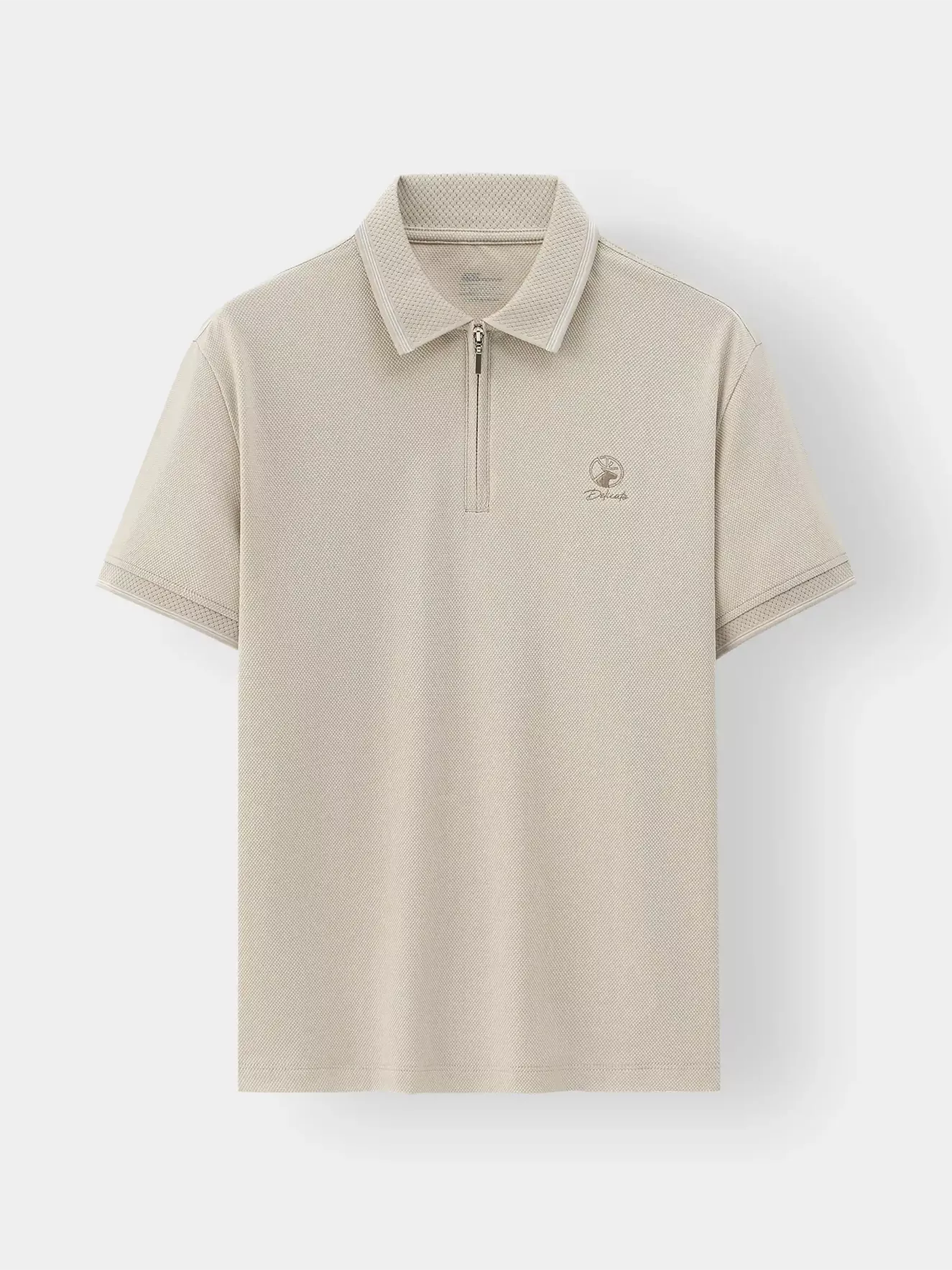 Áo Polo Nam Cổ Kéo Khóa Dệt Hiệu Ứng APC25004 - Hình ảnh 4