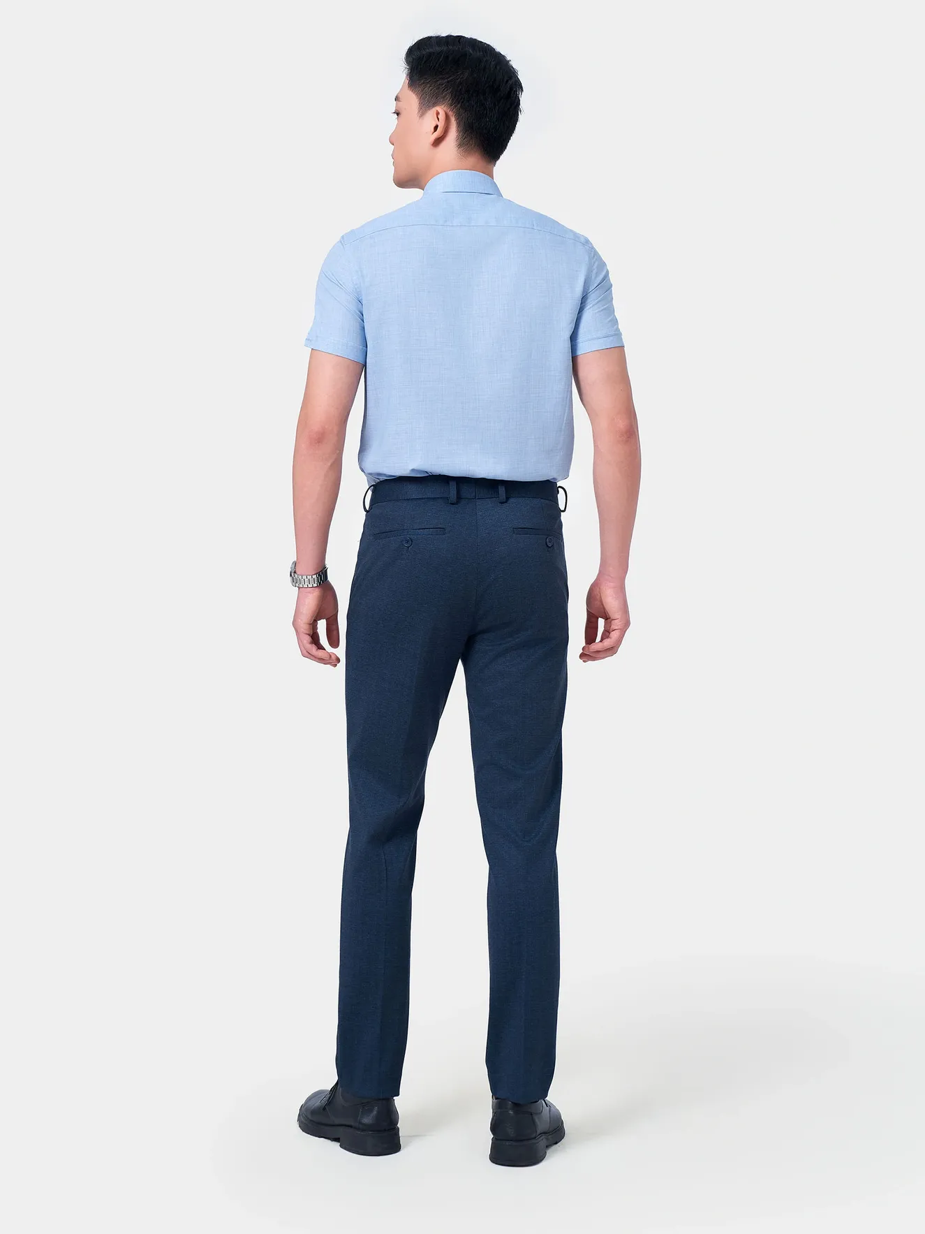 Áo Sơ Mi Ngắn Tay 5S Fashion Hiệu Ứng Màu Melange ASC24076 - Ảnh 2