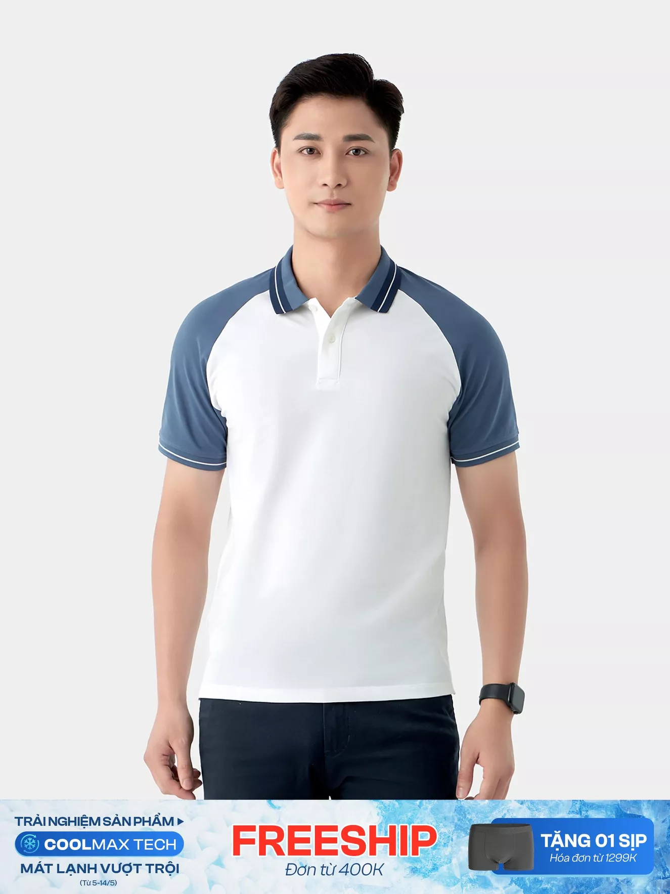 Áo Polo Nam Tay Raglan Slimfit APC24041 - Hình ảnh 4