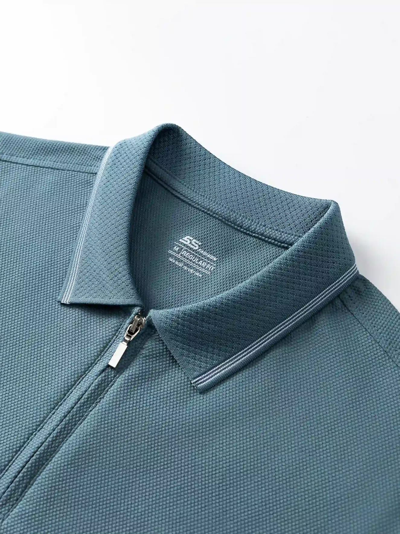 Áo Polo Nam Cổ Kéo Khóa Dệt Hiệu Ứng APC25004 - Hình ảnh 8