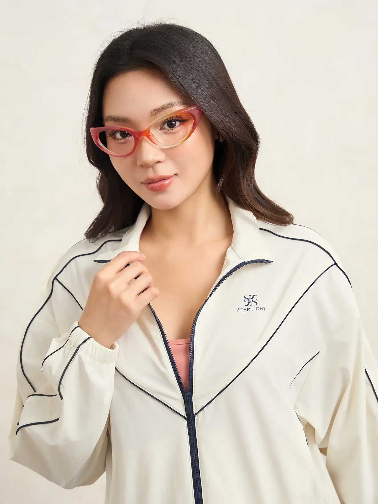 Set Bộ Gió Nữ 5S Fashion Phối Line Nữ Tính Phom Regular WBKG25007 - Ảnh 4